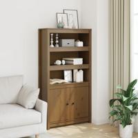Hoge kast 80x35x154 cm massief grenenhout honingbruin