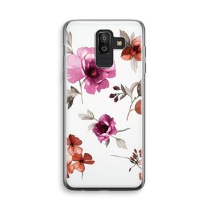 Geschilderde bloemen: Samsung Galaxy J8 (2018) Transparant Hoesje
