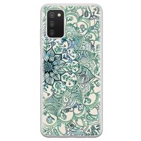 Samsung Galaxy A03s siliconen hoesje - Mandala blauw