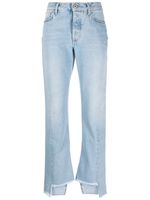 Off-White jean droit à bords francs - Bleu - thumbnail