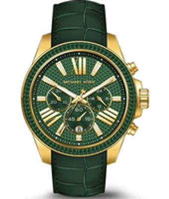 Horlogeband Michael Kors MK2451 Leder Groen 20mm