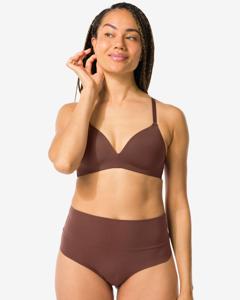 HEMA Damesstring Met Hoge Taille Ultimate Comfort Donkerbruin (donkerbruin)
