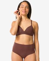 HEMA Damesstring Met Hoge Taille Ultimate Comfort Donkerbruin (donkerbruin)