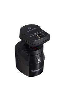 WORLD ADAPTOR PRO 3-P+USB Black