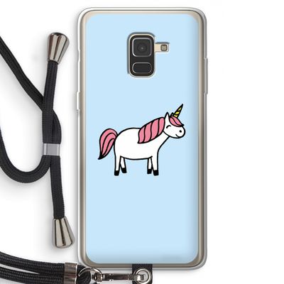 Eenhoorn: Samsung Galaxy A8 (2018) Transparant Hoesje met koord