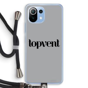 Topvent Grijs Zwart: Xiaomi Mi 11 Lite Transparant Hoesje met koord