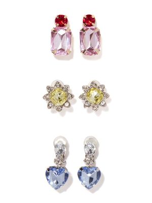 Super Smalls lot de trois boucles d'oreilles Dinner & A Movie - Argent