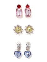 Super Smalls lot de trois boucles d'oreilles Dinner & A Movie - Argent