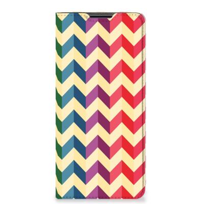 Motorola Edge 30 Pro | Hoesje met Magneet | Zigzag Multi Color