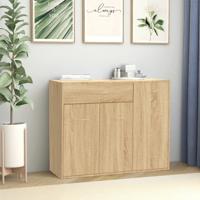 Dressoir 88x30x70 cm bewerkt hout sonoma eikenkleurig