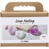 Creativ Company Mini hobbyset zeep maken, harten, roze, 1 doos