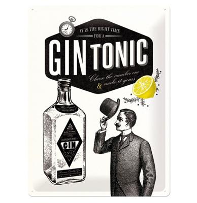 Gin Tonic Metalen Bord