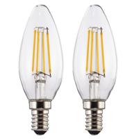 Xavax Led-gloeidraad E14 470lm Verv. 40W Kaarslamp Warm Wit Helder 2 Stuks