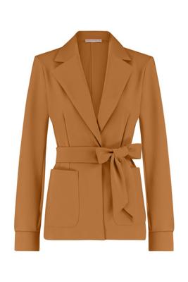 Larou bonded blazer - mustard - 07038