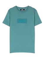 Dkny Kids t-shirt en coton biologique à patch logo - Bleu - thumbnail