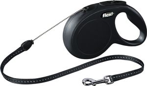 Flexi new classic - hondenriem - koord - zwart - s - 8m