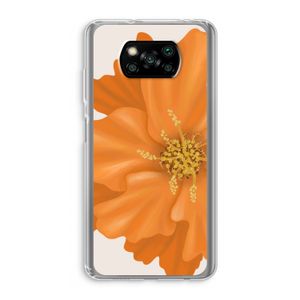 Orange Ellila flower: Xiaomi Poco X3 Pro Transparant Hoesje