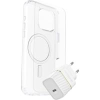 Otterbox Protection + Power KIT EU Set (hoesje + beschermglas + lader) Apple iPhone 16 Pro Max Transparant, Wit MagSafe compatible