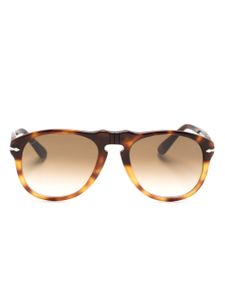 Persol lunettes de soleil 649-Original à effet écailles de tortue - Marron