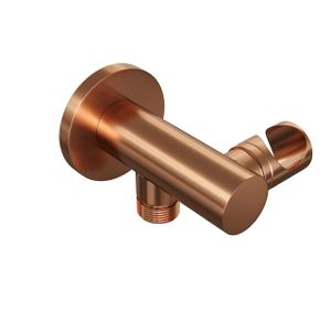 Brauer Copper Edition Wandhouder - handdouchehouder - geïntegreerde wateruitlaat - PVD - geborsteld koper 5-GK-013