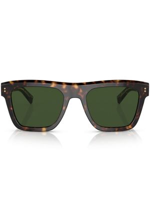 Dolce & Gabbana Eyewear lunettes de soleil à effet écaille de tortue - Vert