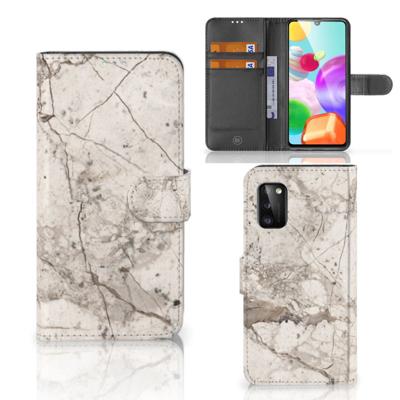 Samsung Galaxy A41 | Bookcase | Marmer Beige