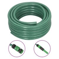 vidaXL Tuinslang met koppelingsset 0,5'' 10 m PVC groen - thumbnail