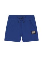 Dolce & Gabbana Kids short à plaque logo - Bleu - thumbnail