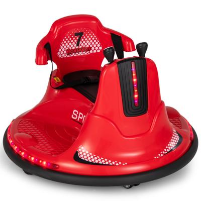 Kinderen Rijden Op Elektrische Botsauto 6V Batterij Aangedreven Botsauto met Dubbele Joysticks 360° Draaien Rood