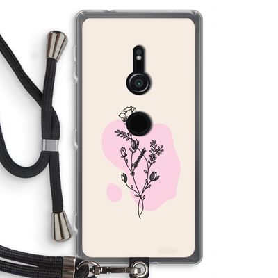 Roses are red: Sony Xperia XZ2 Transparant Hoesje met koord