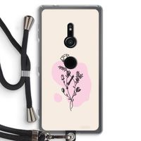 Roses are red: Sony Xperia XZ2 Transparant Hoesje met koord