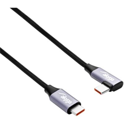 Akyga USB-kabel USB-C stekker, USB-C stekker 1.00 m Zwart AK-USB-54