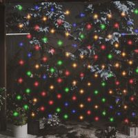 Kerstnetverlichting 306 LED's binnen/buiten 3x3 m meerkleurig - thumbnail