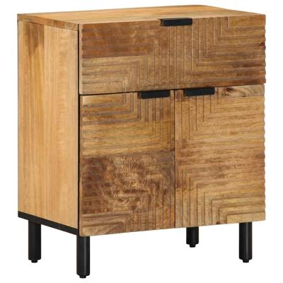 Nachtkastje 50x33x60 cm massief mangohout bruin