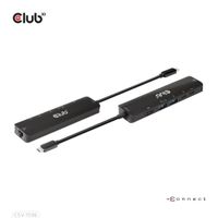 CLUB3D USB Gen1 Type-C, 6-in-1 Hub with HDMI 8K30Hz, 2xUSB Type-A, RJ45 and 2xUSB Type-C, Data and PD charging 100 watt - thumbnail