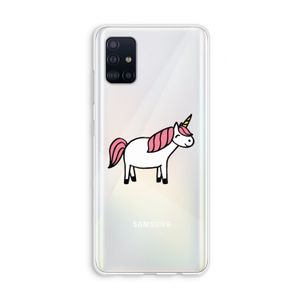 Eenhoorn: Galaxy A51 4G Transparant Hoesje