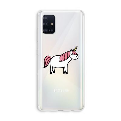 Eenhoorn: Galaxy A51 4G Transparant Hoesje