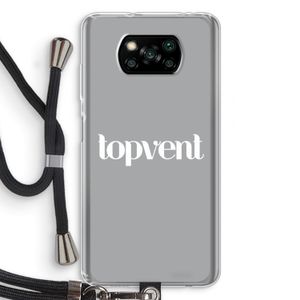 Topvent Grijs Wit: Xiaomi Poco X3 Pro Transparant Hoesje met koord
