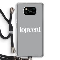 Topvent Grijs Wit: Xiaomi Poco X3 Pro Transparant Hoesje met koord