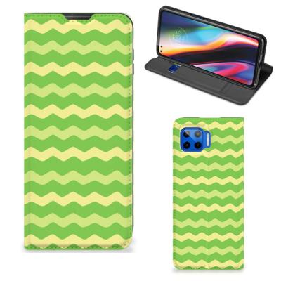 Motorola Moto G 5G Plus | Hoesje met Magneet | Waves Green