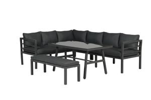 Blakes lounge-diningset - 4-delig - carbon black - reflex black