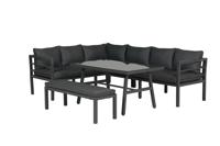 Blakes lounge-diningset - 4-delig - carbon black - reflex black