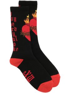 SAINT MXXXXXX chaussettes en coton mélangé à motif cœur - Noir