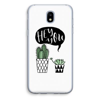 Hey you cactus: Samsung Galaxy J5 (2017) Transparant Hoesje