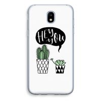 Hey you cactus: Samsung Galaxy J5 (2017) Transparant Hoesje