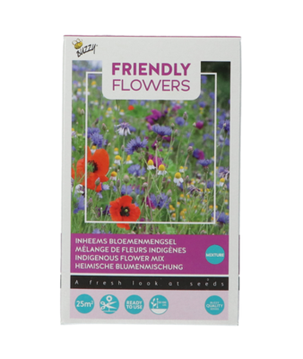 Grow gifts zaden strooidoosje friendly flowers inheems 100 gram - Buzzy