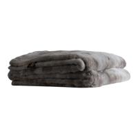 Linde Grijs imitatiebont bedsprei in cadeauverpakking 220 x 240