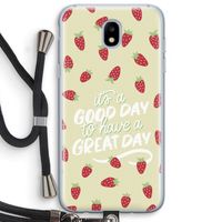 Don't forget to have a great day: Samsung Galaxy J5 (2017) Transparant Hoesje met koord