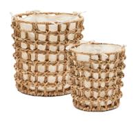 Kave Home Mand 'Dilam' Waterhyacint, Set van 2 stuks Kave Home Mand 'Dilam' Waterhyacint, Set van 2 stuks
