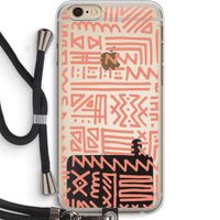 Marrakech Pink: iPhone 6 PLUS / 6S PLUS Transparant Hoesje met koord